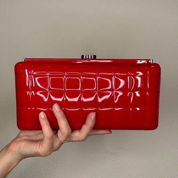 Chanel Red Patent Clutch - Picture 4 of 5